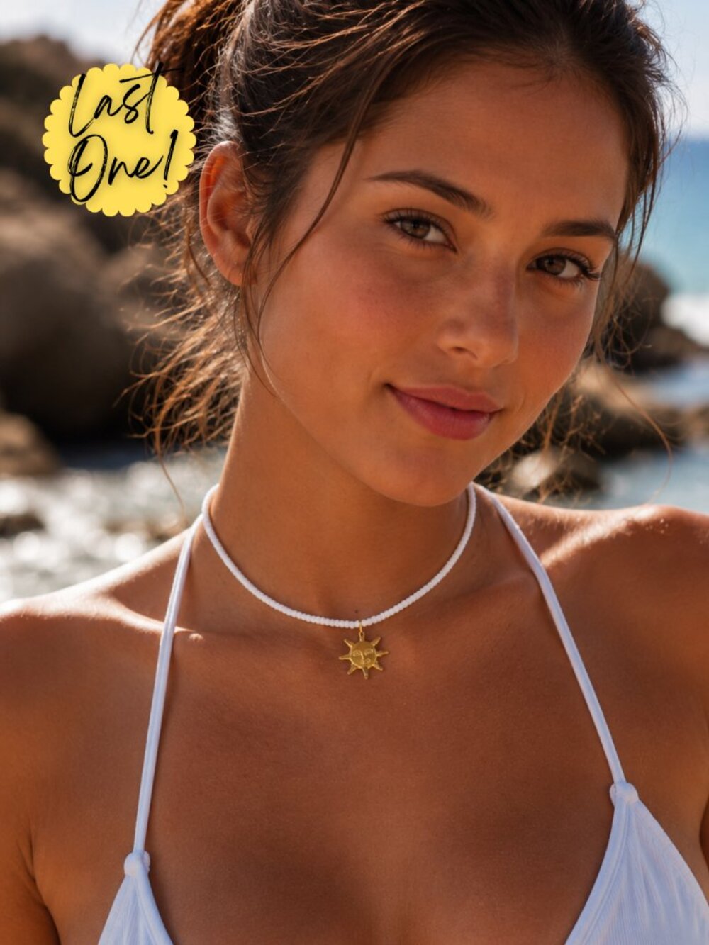 Iridessa 18K Gold Non-Tarnish Sun Beaded Necklace